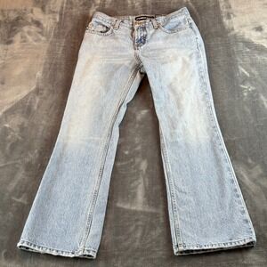 Express Women's Jeans Low Rise Flare Size 4 Mid Rise Light Wash
